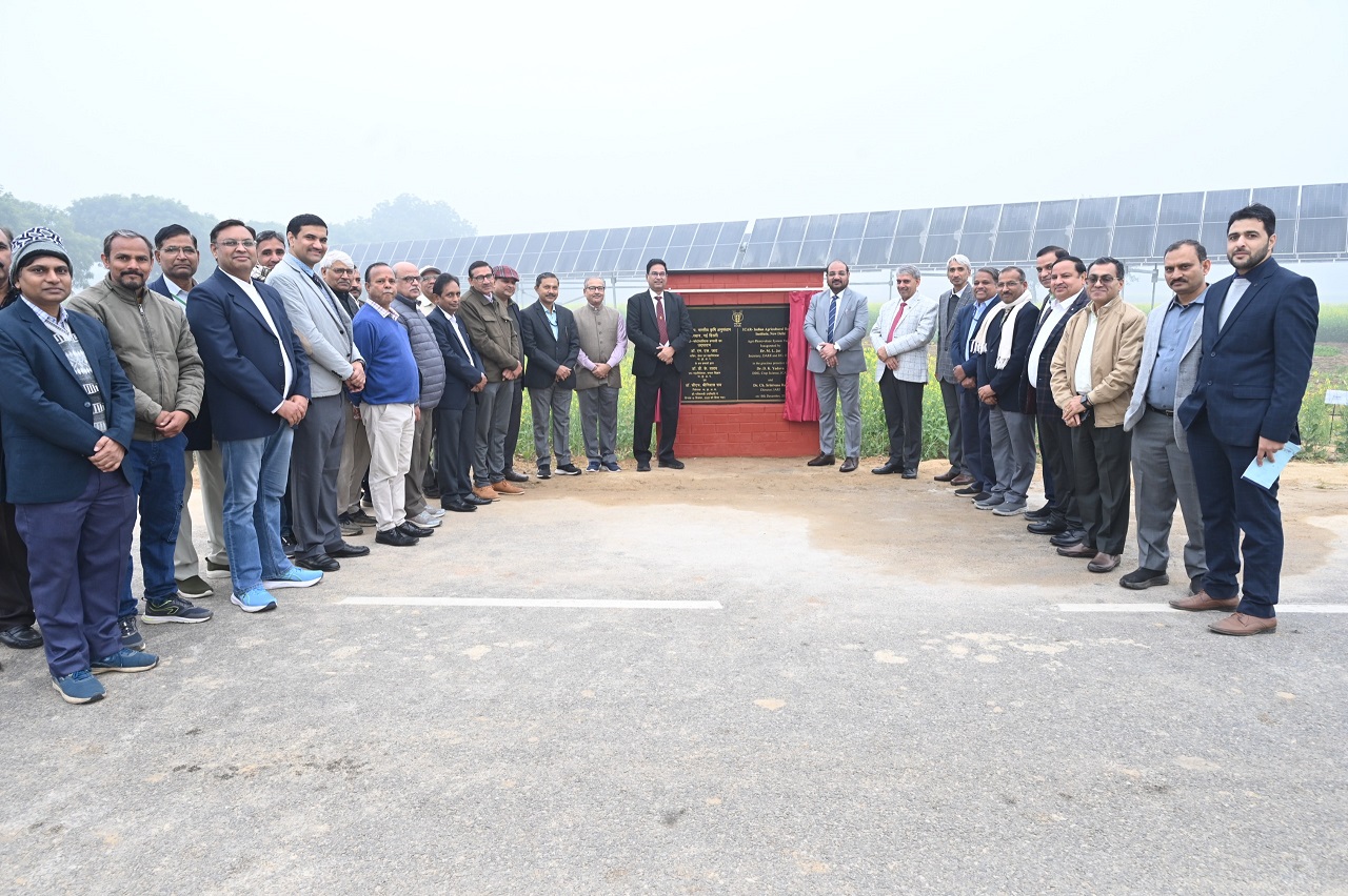Agri Photo Voltaic System of IARI inaugurated by DG on 18th December at 9 am.
